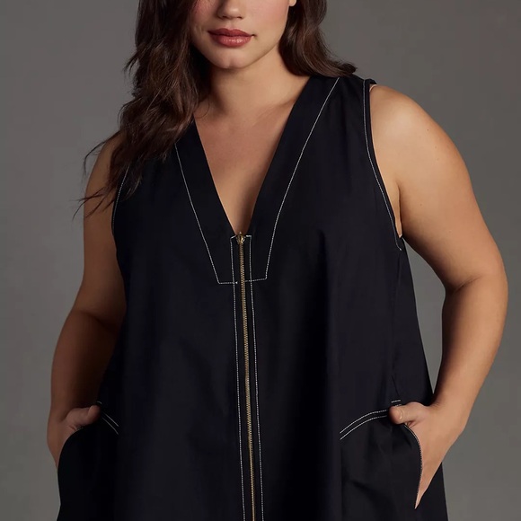 Anthropologie A Line Mini Dress 100% Cotton Bohemian Festival Fall Plus 2X - Picture 7 of 15